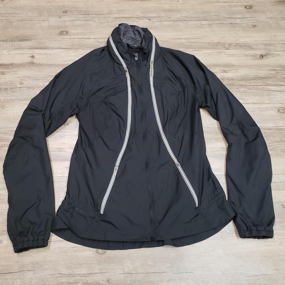 Lululemon Jacket Womens Small Black Lightweight Running Windbreaker Reflective